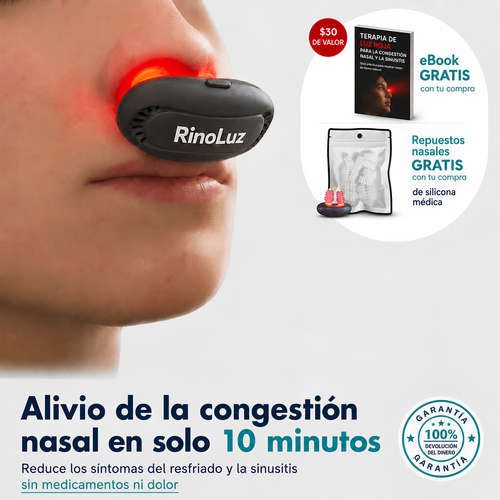 Luz Roja Nasal para Congestión y Alergias
